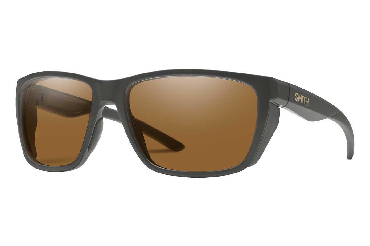 Smith Longfin Sunglasses ChromaPop Polarized in Matte Charcoal with Brown